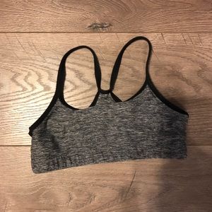 Grey sports bra
